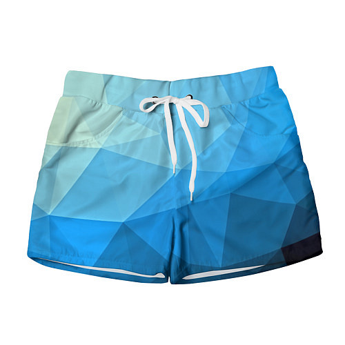 Женские шорты Geometric blue / 3D-принт – фото 1