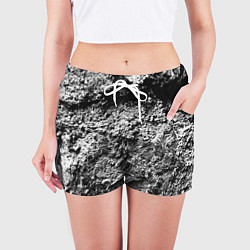 Шорты женские Серая текстура, цвет: 3D-принт — фото 2