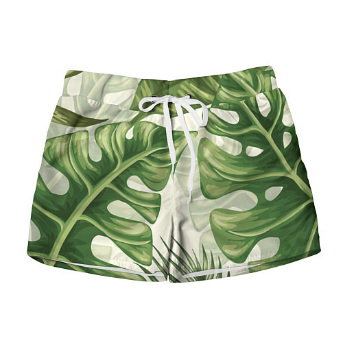 Женские шорты Тропический папоротник / 3D-принт – фото 1