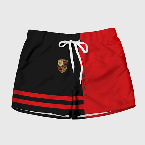 Женские шорты Porsche: Red Sport / 3D-принт – фото 1