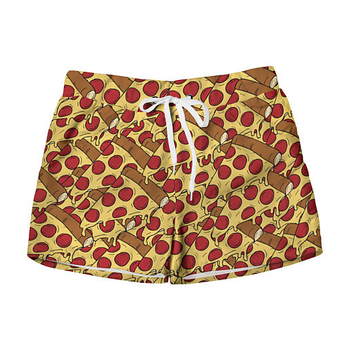 Женские шорты Любитель пиццы / 3D-принт – фото 1