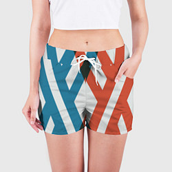 Шорты женские Darling in the Franxx, цвет: 3D-принт — фото 2