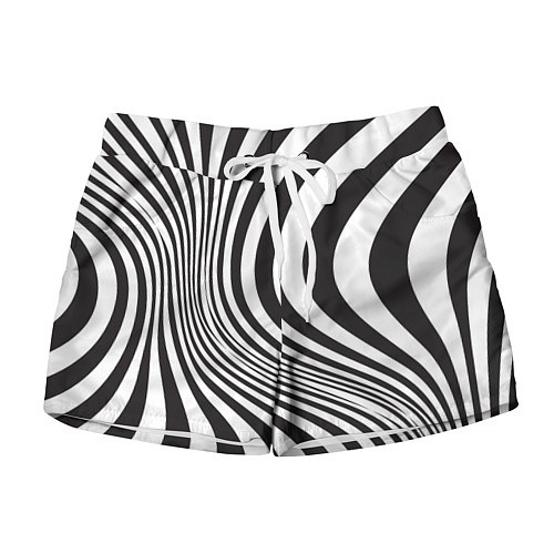 Женские шорты Стерео-зебра / 3D-принт – фото 1