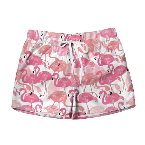 Женские шорты Рай фламинго / 3D-принт – фото 1