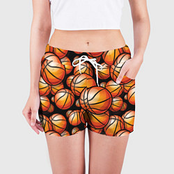 Шорты женские Баскетбольные яркие мячи, цвет: 3D-принт — фото 2