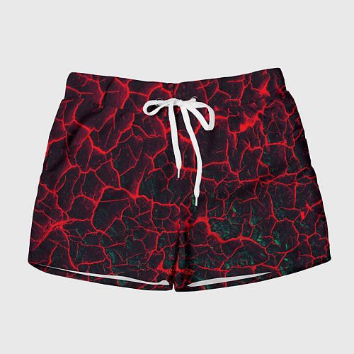 Женские шорты Молнии красные абстрактные / 3D-принт – фото 1