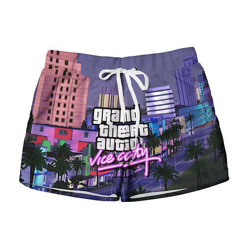 Женские шорты Grand Theft Auto Vice City / 3D-принт – фото 1