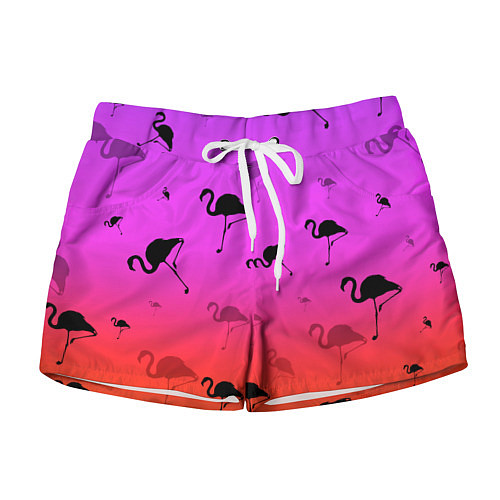 Женские шорты Фламинго / 3D-принт – фото 1