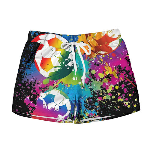 Женские шорты Football Paints / 3D-принт – фото 1