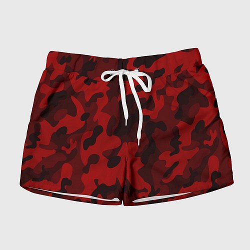 Женские шорты RED MILITARY / 3D-принт – фото 1