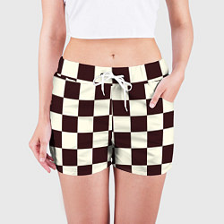 Шорты женские Шахматка, цвет: 3D-принт — фото 2