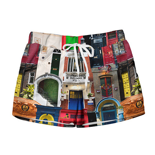 Женские шорты London doors цифровой коллаж / 3D-принт – фото 1