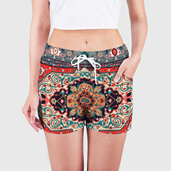 Шорты женские Текстура ковра, цвет: 3D-принт — фото 2