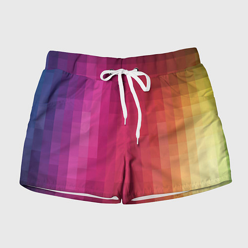 Женские шорты Геометрия неоновая / 3D-принт – фото 1