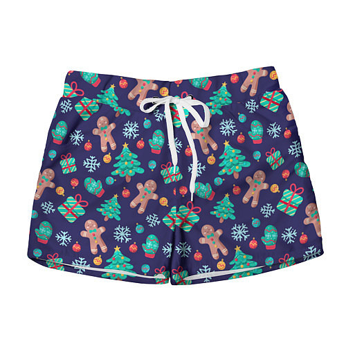 Женские шорты Новый год / 3D-принт – фото 1