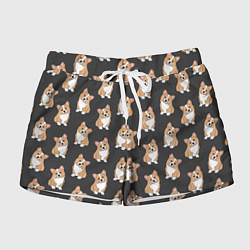 Шорты женские Корги малыши, цвет: 3D-принт