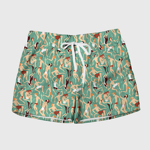 Женские шорты Пловцы / 3D-принт – фото 1
