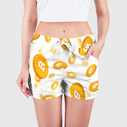 Шорты женские BITCOIN КРИПТОВАЛЮТА Z, цвет: 3D-принт — фото 2