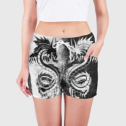 Шорты женские ДРАКОНЫ DRAGONS, цвет: 3D-принт — фото 2