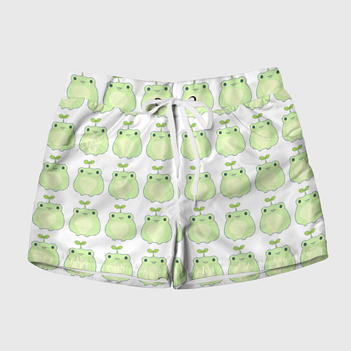 Женские шорты Лягушки-росточки / 3D-принт – фото 1
