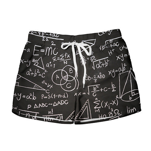 Женские шорты Математические уравнения / 3D-принт – фото 1