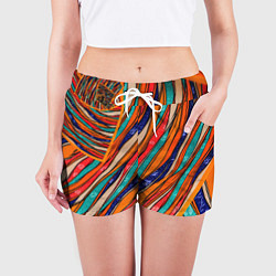 Шорты женские Абстрактное течение, цвет: 3D-принт — фото 2