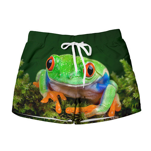 Женские шорты Тропическая лягушка / 3D-принт – фото 1