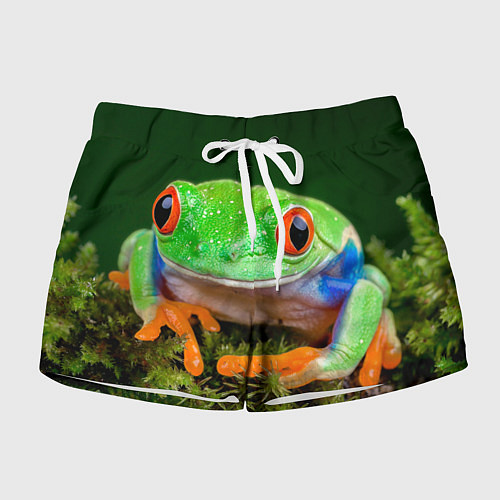 Женские шорты Тропическая лягушка / 3D-принт – фото 1