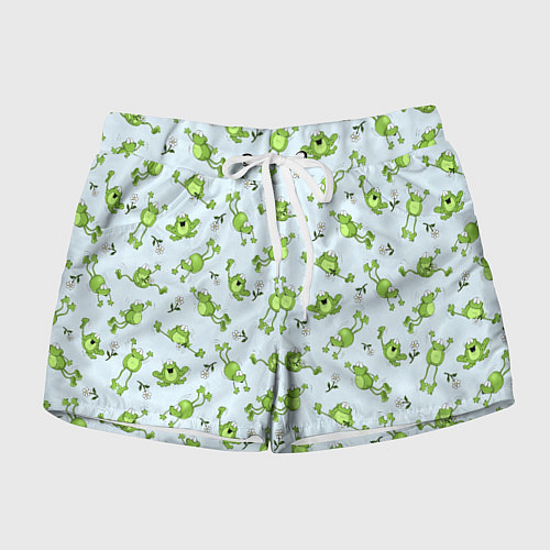 Женские шорты Веселые лягушки / 3D-принт – фото 1