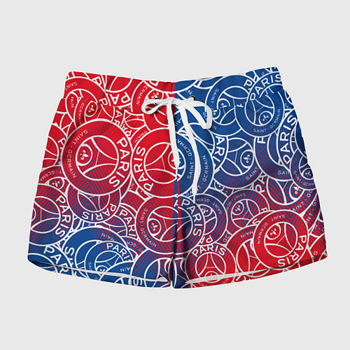 Женские шорты ФК ПСЖ PARIS SAINT GERMAIN / 3D-принт – фото 1