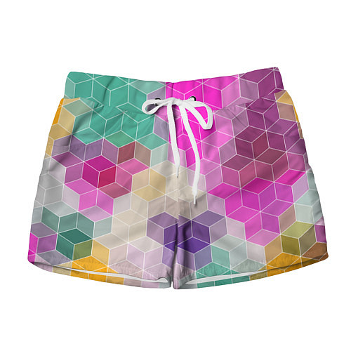 Женские шорты Абстрактный разноцветный узор / 3D-принт – фото 1