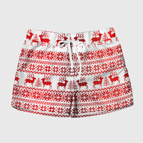 Женские шорты Зимний лес / 3D-принт – фото 1