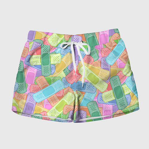 Женские шорты Цветные пластыри / 3D-принт – фото 1