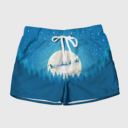 Женские шорты Санта с Оленями