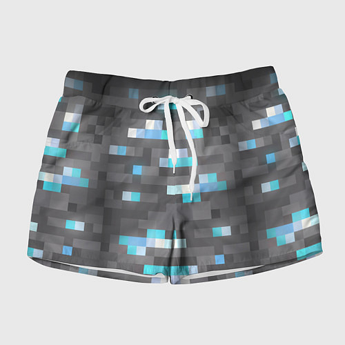 Женские шорты АЛМАЗНАЯ РУДА DIAMOND ORE MINCRAFT / 3D-принт – фото 1