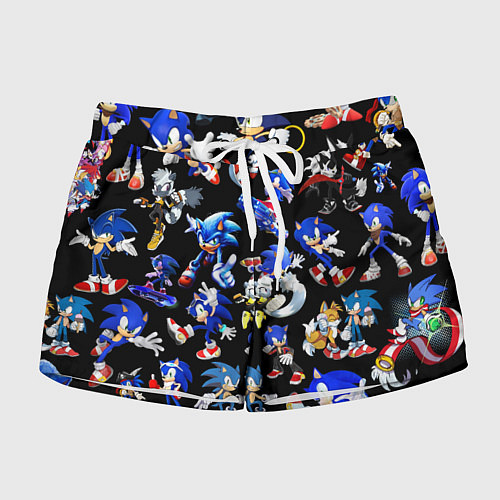 Женские шорты SONIC PATTERN HERO СОННИК / 3D-принт – фото 1