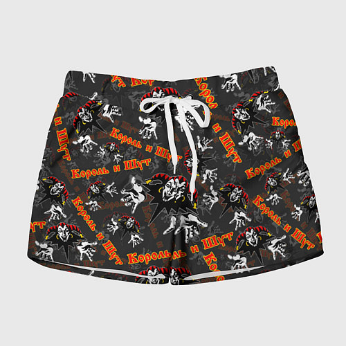 Женские шорты КОРОЛЬ И ШУТ РУССКИЙ РОК УЗОР / 3D-принт – фото 1