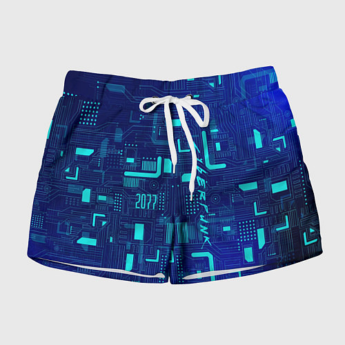 Женские шорты Киберпанк Зима 2022 / 3D-принт – фото 1