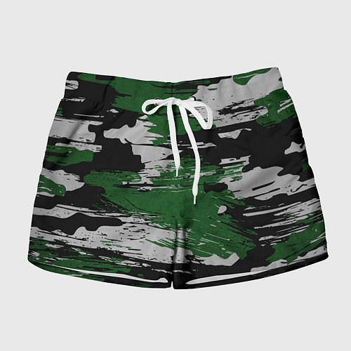 Женские шорты Green Paint Splash / 3D-принт – фото 1