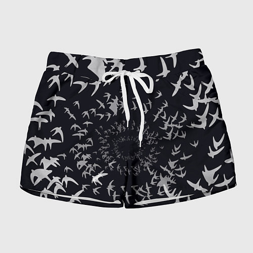 Женские шорты Веер птиц / 3D-принт – фото 1