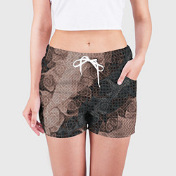Шорты женские Коллекция Journey Шоколад 566-974 Дополнение, цвет: 3D-принт — фото 2