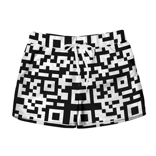 Женские шорты Qr codeкуаркод / 3D-принт – фото 1