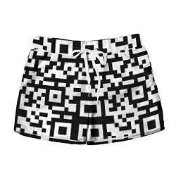 Шорты женские Qr codeкуаркод, цвет: 3D-принт