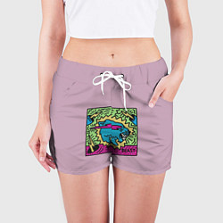 Шорты женские Mr Beast Drawing Full Print, цвет: 3D-принт — фото 2