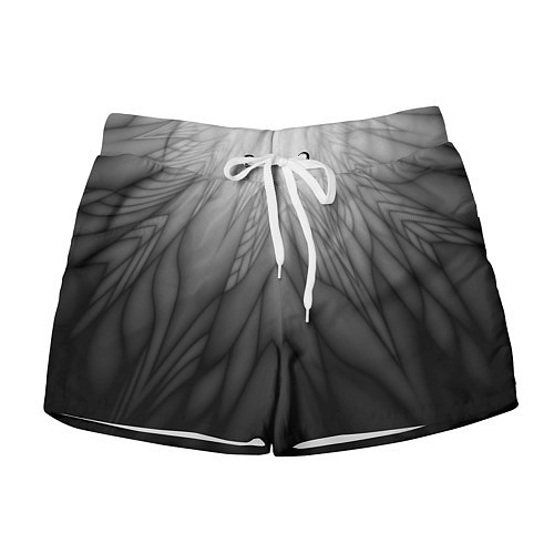 Женские шорты Коллекция Rays Лучи Черный Абстракция 661-11-w1 / 3D-принт – фото 1