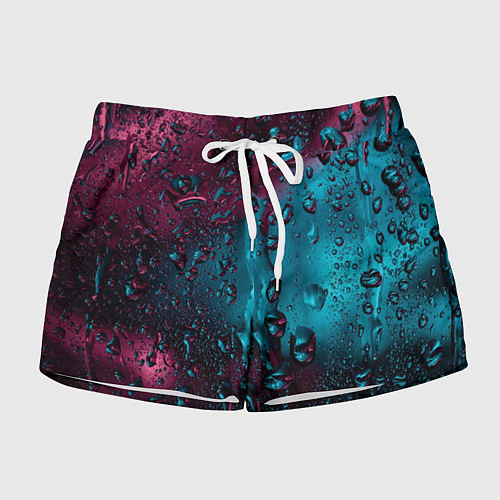 Женские шорты Ностальгия фиолетового дождя / 3D-принт – фото 1