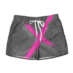 Женские шорты Коллекция Get inspired! Pink cross Абстракция Fl-4