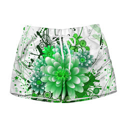 Шорты женские Яркая пышная летняя зелень, цвет: 3D-принт