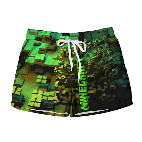 Женские шорты Minecraft, pattern 2022 / 3D-принт – фото 1