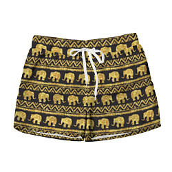 Женские шорты Золотые слоны